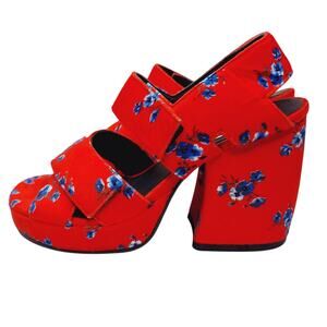 KENZO Memento no.1 Collection Floral Platform Heels Chunky EU 39 US 8/8.5 Minnie